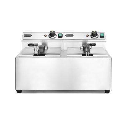 Ruční fritéza, 2 × 8 l, HENDI, Profi Line, 16L, 230V/7000W, 605x460x(H)369mm | 207307